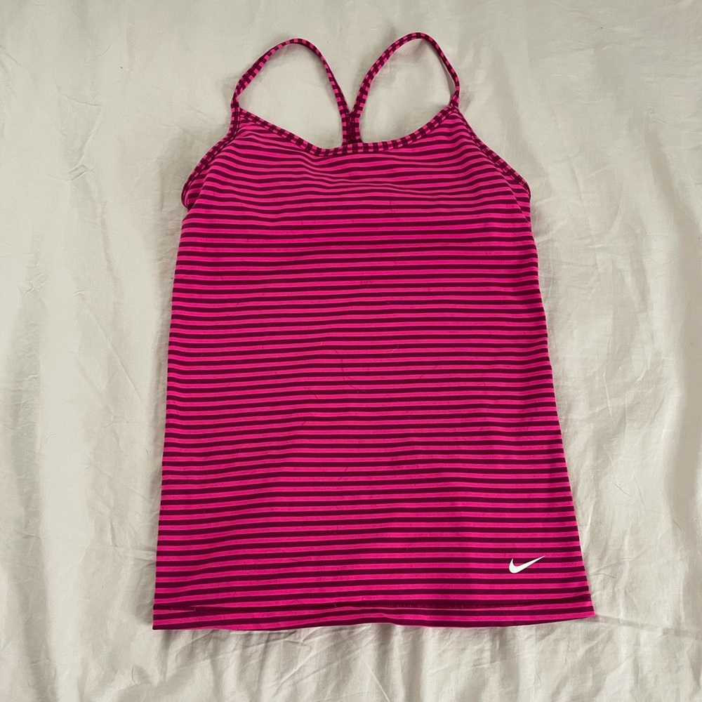 Nike pink & purple striped tank